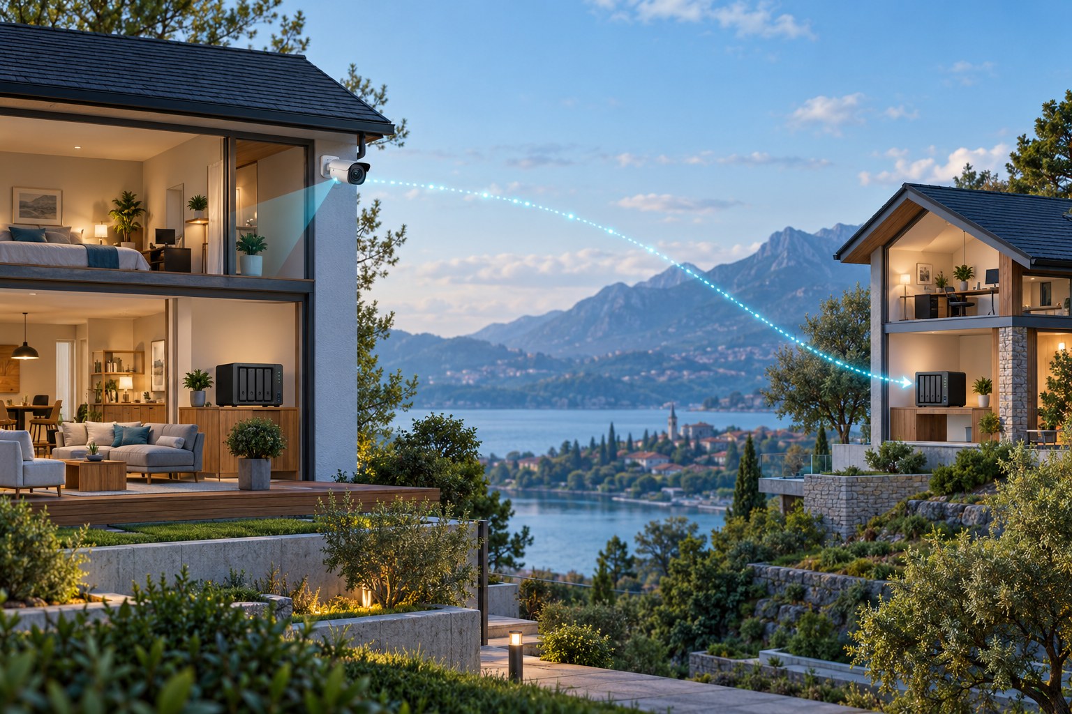Deux logements distincts avec copie distante des enregistrements